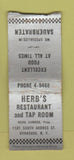 Matchbook Cover - Herb's Restaurant Syracuse NY WORN BOBTAIL