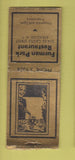 Matchbook Cover - Furman Park Restaurant Syracuse NY WORN BOBTAIL