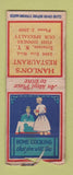 Matchbook Cover - Hanlon's Restaurant Syracuse NY WEAR BOBTAIL