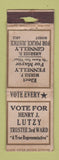 Matchbook Cover - Morris Fennelly Mayor Syracuse NY POOR STRIKER WEAR