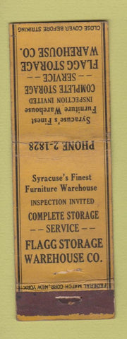Matchbook Cover - Flagg Storage Warehouse Syracuse NY WORN