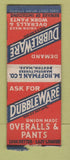 Matchbook Cover - M Hoffman Boston MA Dubbleware Worth Clothes BOBTAIL