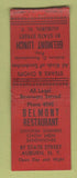 Matchbook Cover - Belmont Restaurant Auburn NY WEAR BOBTAIL