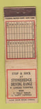 Matchbook Cover - Stonehedge Driving Range Golf Camillus? NY FEDEARL LONG WORN