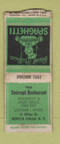 Matchbook Cover - Sinicropi Restaurant Seneca Falls NY BOBTAIL