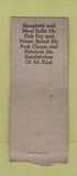 Matchbook Cover - Sinicropi Restaurant Seneca Falls NY BOBTAIL
