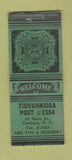 Matchbook Cover - VFW Tioughnioga Post Cortland NY BOBTAIL