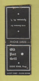 Matchbook Cover - Old Port Grill Syracuse NY WORN BOBTAIL