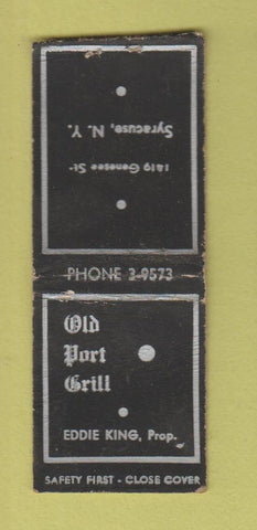 Matchbook Cover - Old Port Grill Syracuse NY WORN BOBTAIL