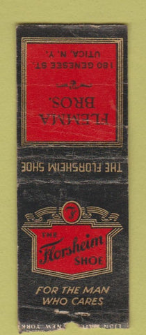Matchbook Cover - Florsheim Shoes Flemma Bros Utica NY WEAR BOBTAIL