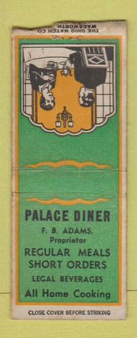 Matchbook Cover - Palace Diner Syracuse? BOBTAIL