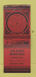 Matchbook Cover - Idaho Rooms Baker OR low phone # BOBTAIL