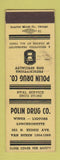 Matchbook Cover - Polin Drug Chicago IL SAMPLE