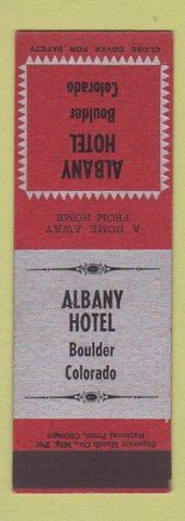 Matchbook Cover - Albany Hotel Boulder Colorado SAMPLE