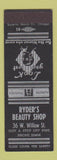 Matchbook Cover - Byder's Beauty Shop SAMPLE