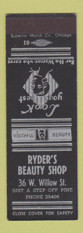 Matchbook Cover - Byder's Beauty Shop SAMPLE
