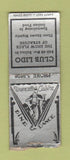 Matchbook Cover - Club Lido Syracuse NY BOBTAIL