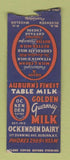 Matchbook Cover - Golden Guernsey Milk Auburn NY BOBTAIL
