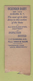 Matchbook Cover - Golden Guernsey Milk Auburn NY BOBTAIL