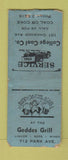Matchbook Cover - College Coal Geddes Tavern WORN BOBTAIL