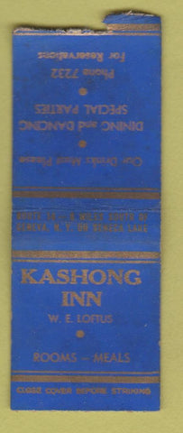 Matchbook Cover - Kashong Inn Geneva NY WEAR BOBTAIL