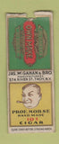 Matchbook Cover - Prof Morse Cigars Troy NY McGahan's BOBTAIL