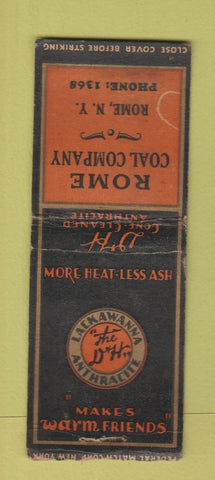 Matchbook Cover - D&H Anthracite Coal Rome NY WEAR BOBTAIL