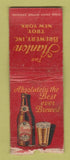 Matchbook Cover - Stanton Brewery Beer Troy NY WORN BOBTAIL