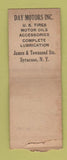 Matchbook Cover - Amoco oil gas Day Motors Syracuse NY BOBTAIL