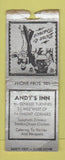 Matchbook Cover - Andy's Inn Fairmount Corners NY? WEAR BOBTAIL