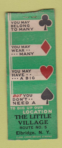 Matchbook Cover - The Little Village Elbridge NY BOBTAIL