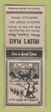 Matchbook Cover - Helen's Place Meadville PA BOBTAIL