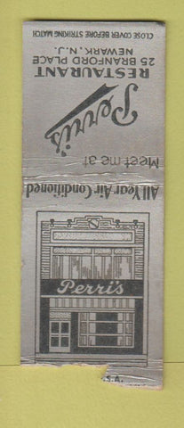 Matchbook Cover - Perri's Restaurant Newark NJ WEAR BOBTAIL