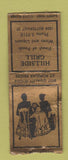 Matchbook Cover - Hillside Grill Syracuse NY POOR BOBTAIL