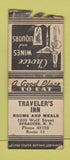 Matchbook Cover - Traveler's Inn Syracuse NY WEAR BOBTAIL