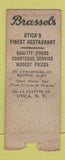 Matchbook Cover - Elgin Lunch Utica NY WORN BOBTAIL