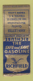 Matchbook Cover - Richfield oil gas John Letter Syracuse NY POOR BOBTAIL