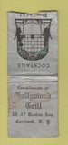 Matchbook Cover - Hollywood Grill Cortland NY POOR BOBTAIL