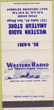 Matchbook Cover - Western Radio Amateur Store San Diego CA  30 Strike
