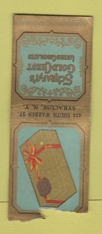 Matchbook Cover - Schrafft's Golf Chester Chocolates Syracuse NY BOBTAIL