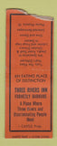 Matchbook Cover - Three Rivers Inn Syracuse NY BOBTAIL