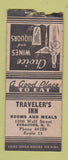 Matchbook Cover - Traveler's Inn Syracuse NY BOBTAIL