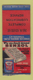 Matchbook Cover - Benzol oil gas Syracuse NY WORN BOBTAIL