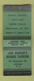 Matchbook Cover - Joe Doran's Bronx Tavern Auburn NY WORN BOBTAIL