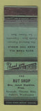 Matchbook Cover - The Nut Shop Auburn WA WORN