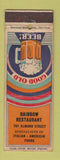 Matchbook Cover - Rainbow Restaurant Syracuse NY WEAR