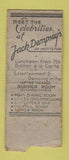 Matchbook Cover - Jack Dempsey's Restaurant New York City Boxing WORN BOBTAIL
