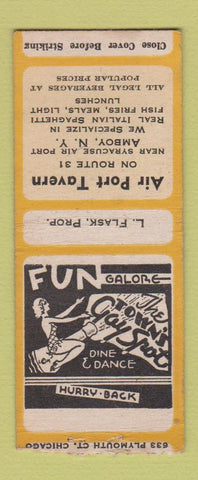 Matchbook Cover - Air Port Tavern Amboy NY girlie BOBTAIL