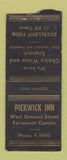 Matchbook Cover - Pickwick Inn Fairmount Corners NY? BOBTAIL