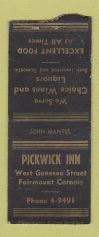 Matchbook Cover - Pickwick Inn Fairmount Corners NY? BOBTAIL